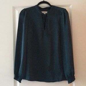 Loft Green Silk Blouse